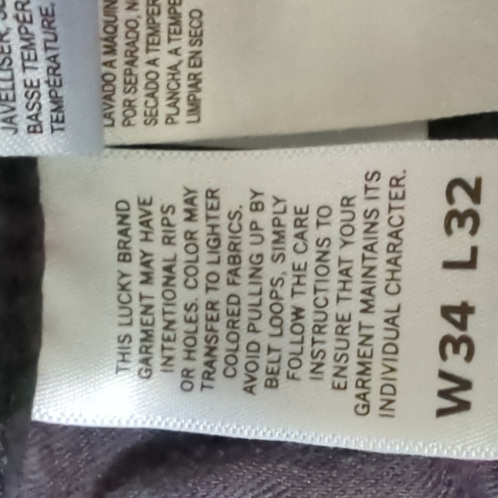 Lucky Brand Mens Black Denim Jeans Size 34/32 - Picture 14 of 14